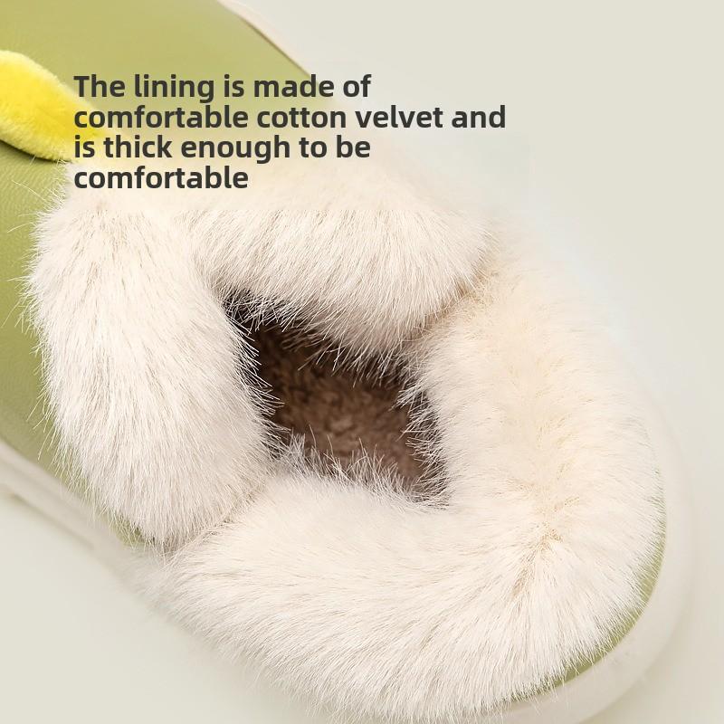 Детская теплая хлопковая обувь бархатная осенне-зимняя водонепроницаемая обувь для дома и отдыха на открытом воздухе пуховая хлопковая обувь