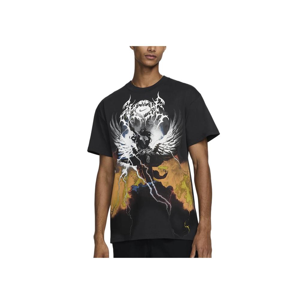 Nike Max 90 Sportswear Cotton Loose Casual Short Sleeve T Shirt Men Tops Dark-Black Black HQ2579-045