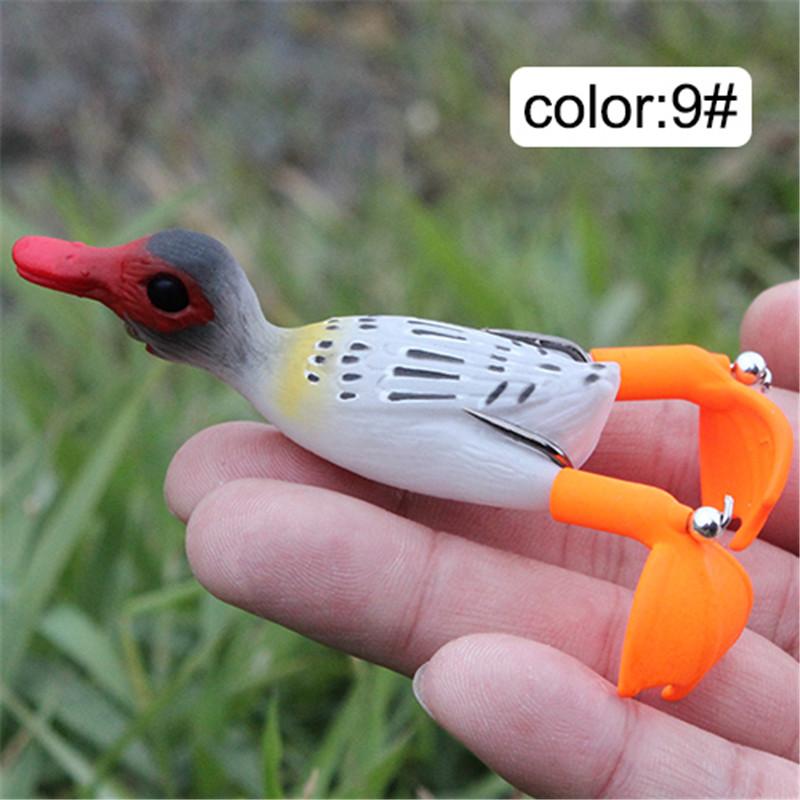 Fish King 1 шт. Пропеллерный плавник для ловли утки, приманка для ловли лягушки, 9 см, 11,3 г, искусственная приманка для утки, 3D-глаза, дневные приманки для окуня