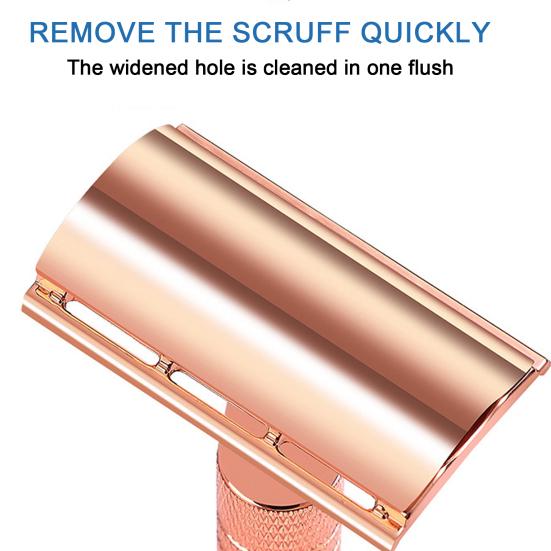 Manual Razor with 5 Blade Refills Storage Box Sharp Zinc Alloy Blade Aluminum Handle Men Women Hair Beard Trimmer Remover Shaver