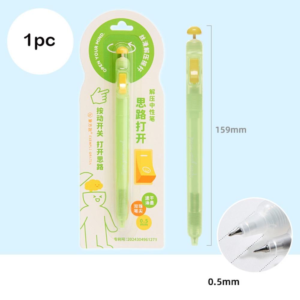 New 0.5mm Relax Switch Pen Smooth Writing Anti-Anxiety Fidget Clicker Gel Pen Study Tool for Exam Prep