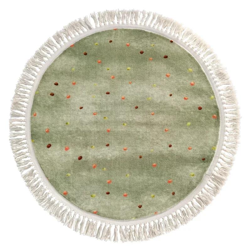 Round Carpet for Children's Room Mat Home Decor Bedroom Decoration Children Rug Kids Cute Cartoon Tassel Mats Machine Washable