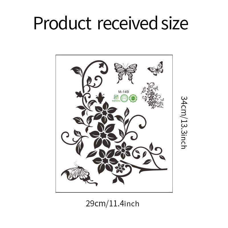 Butterfly Flower Bathroom Toilet Laptop Wall Decals Sticker Home Decoration Switch Sticker Tv Background Wall Decorative Paper