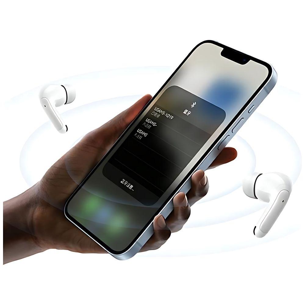 Usams Słuchawki Bluetooth 5.3 Twsx-Don Series Dual Mic Enc Bezprzewodowe Biały/White Bhuxd02 (Usams-Xd18)