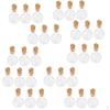 30Pcs Small Round Flat Cork Message Glass Bottles Vials Pendant Wedding