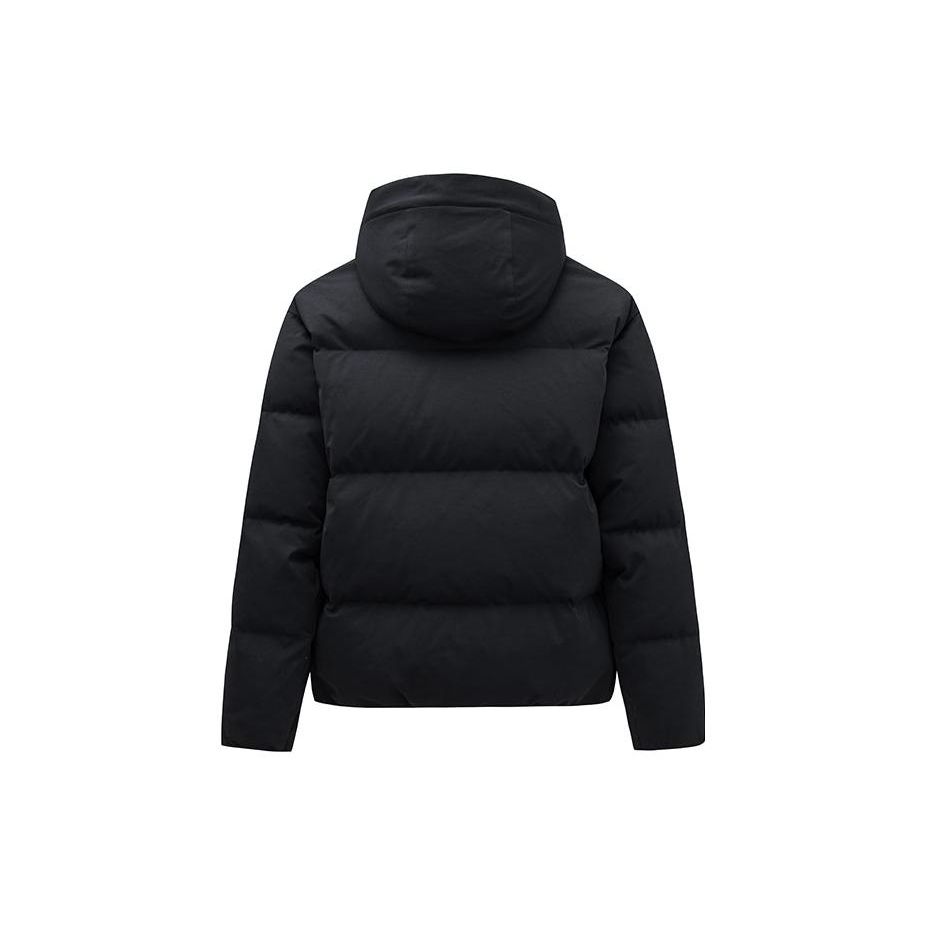 Anta Solid Color Hooded Long Sleeve Fleece Jacket Women Jackets Black 962347901-4