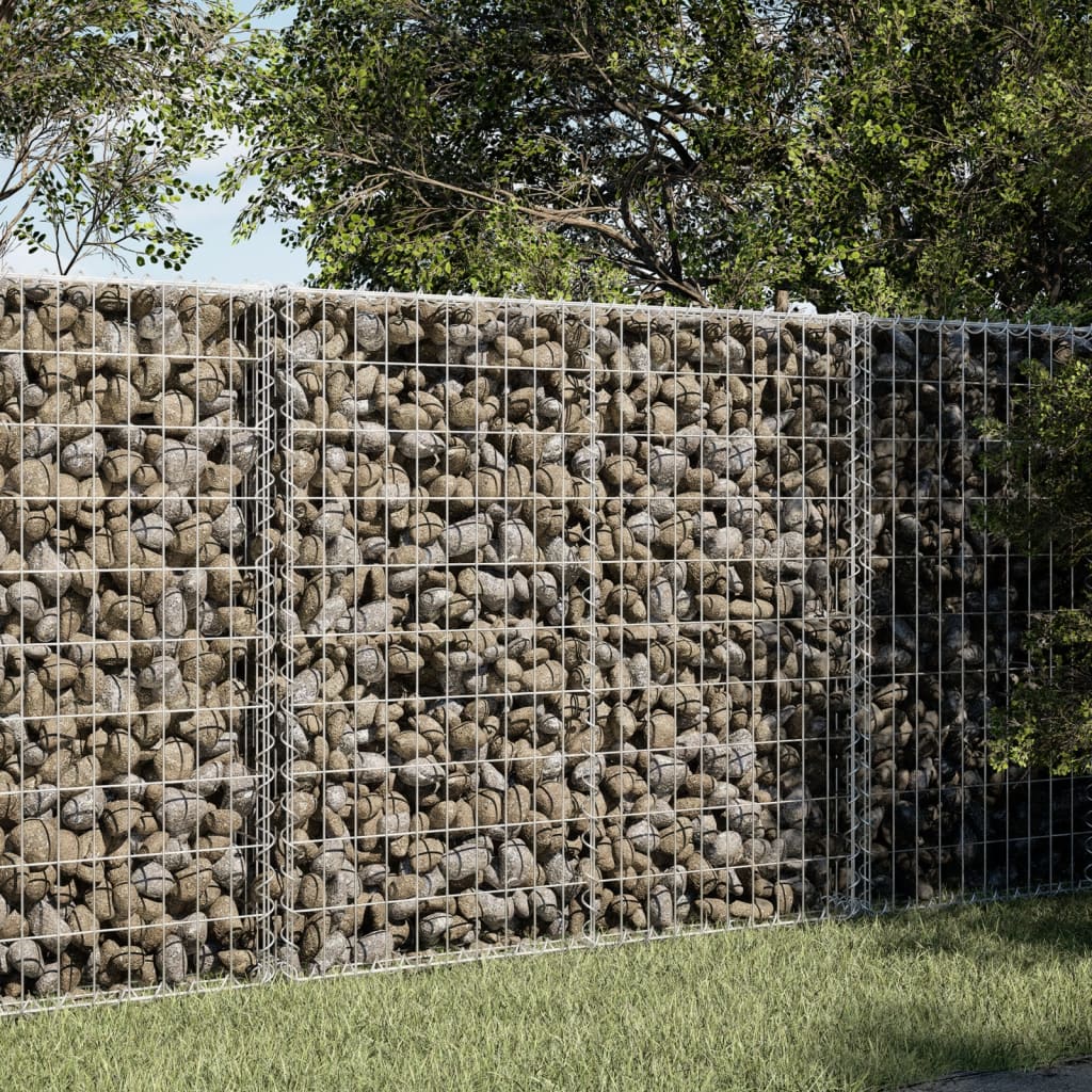 Gabion with Lid 100x100x100 cm Galvanized Iron