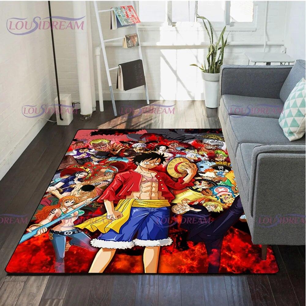 Японский ковер в стиле поп-аниме для гостиной, мягкие напольные коврики с героями мультфильмов, ковер для ванной, домашний декор для спальни, подарок для фанатов