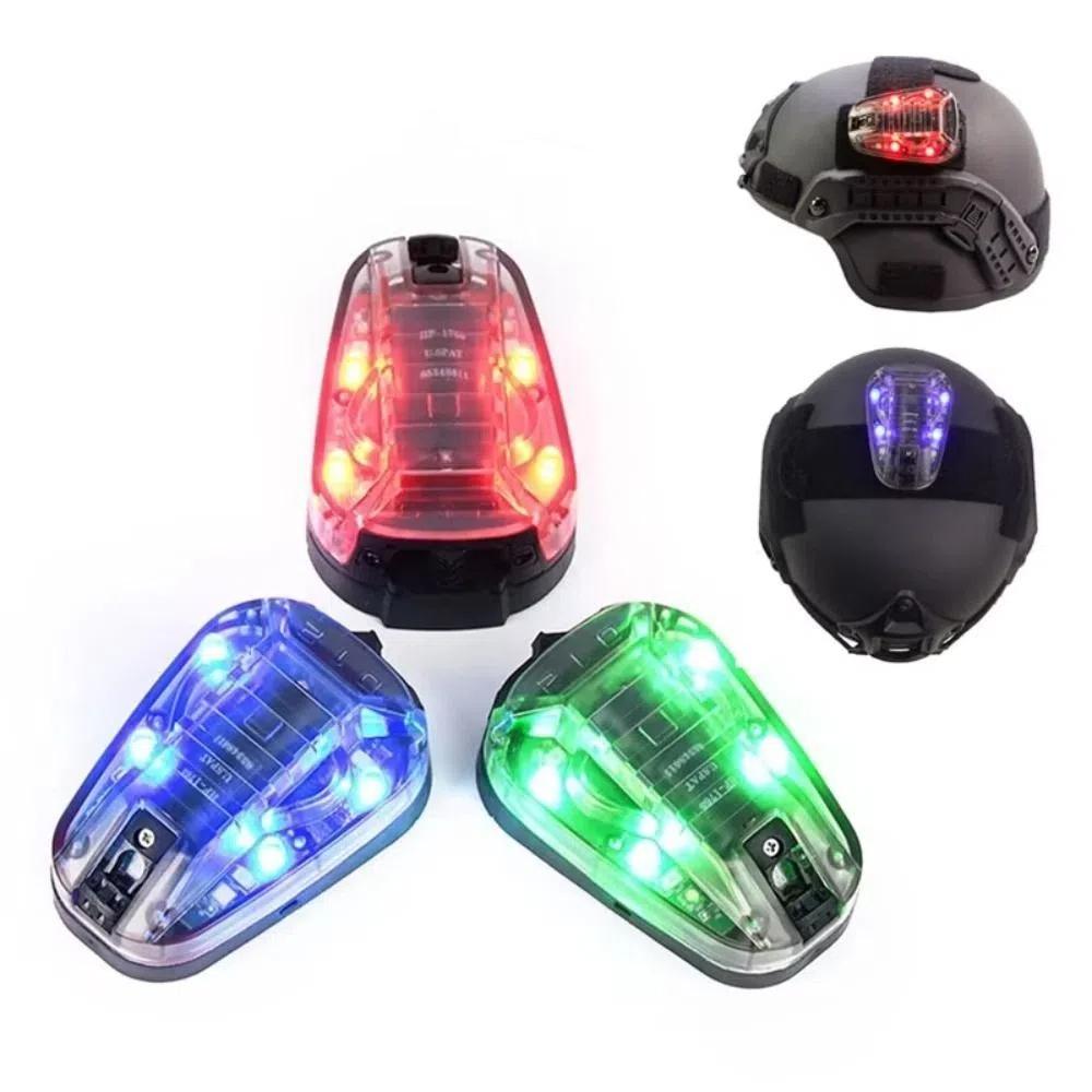 Multi-Color Helmet Flashing Light Survival Helmet Flashlight Safety Sports Helmet Light  Hiking