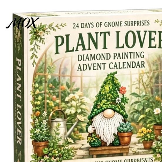 Faux Diamond Art Kits for Adults 24-Day Gnome Advent Calendar, Ornaments DIY Christmas Party Favors Kit, Handmade Hanging Tree Wreath Home Decor