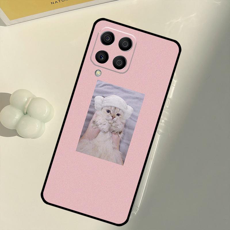 Розовый Эстетичный Милый Кот Животное Для Samsung Galaxy M15 M35 M21 M16 M06 M33 M13 M53 M11 M31 M55 M14 M34 M54 M12 M32 M52 Чехол