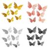 12 Pcs 3D Butterfly Wall Decals 3 Sizes Hollow Butterfly Wall Art Removable DIY Decorative Sticker for Room Office Bedroom Living Room