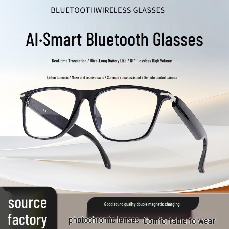 Premium AI Translation Smart Glasses with Music, Calls, Noise Reduction, Meeting Notes, and Extended Battery Life