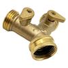 Copper Y-Type 3/4" Garden Ball Valve Splitter