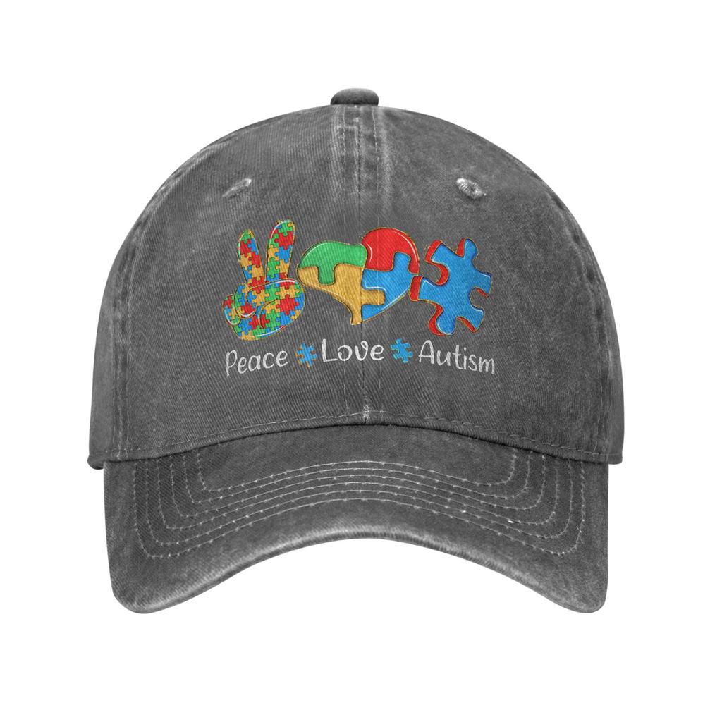 Autism Awareness Respect Love Support Sun Baseball Cap y2k Men Women Washed Trucker Hat High Quality Baseball Caps