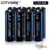 Cityork AA Battery 1.2V AA Rechargeable Batteries 3000mAh 1.2V Ni-MH 100% Original Aa Batteries for Camera Toys