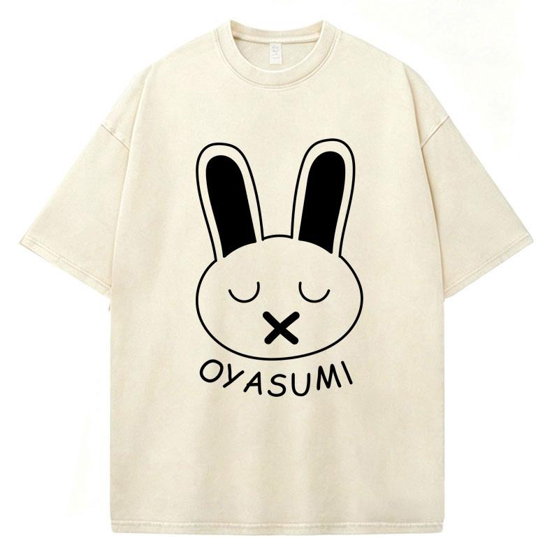 Oyasumi Goodnight Punpun God Tanaka Manga Vintage Washed Tshirts Men Women Clothing Fashion Harajuku Casual Oversized T Shirts