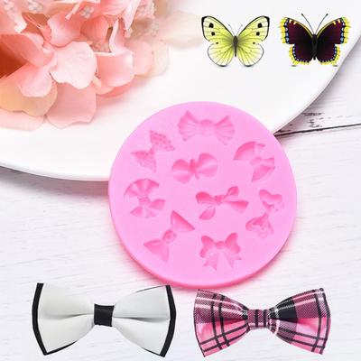 Бантик-галстук, шоколадные глиняные формы для конфет, инструменты для украшения торта из помадки с бантом из ленты