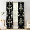 Baroque Pattern Window Curtain For Living Room Bedroom Luxury Home Kitchen Decor Items Curtains