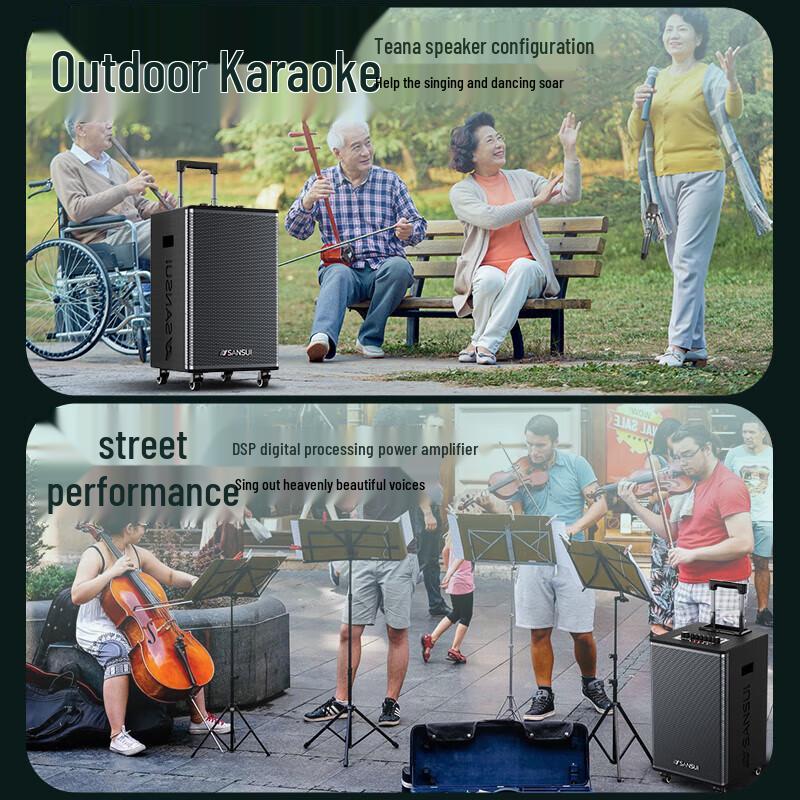 Sansui E15 12-inch Bluetooth Trolley Speaker