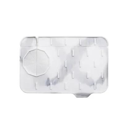 Kitchen Silicone Faucet Mat Absorbent Mat Sink Splash Guard Drain Pad Double Sided Use Bathroom Sink Countertop Protector Mat