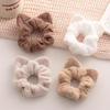 4 Pcs/Set Cute Plush Cat Ears Scrunchies Hair Ties Fluffy Ponytail Holder Hair Elastics Scrunchy Spiral Hair Ring Hair Accessory