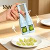 Small Fruit Cutter for Seedless Grapes Double Barrel Grape Slicer, Sharp Stainless Steel Blades Cutter, Portable Dual Slicer Dual-plunger Splitter