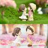 1 Pair Dancing Couple Miniature Desktop Home Decor Cake Ornament Gifts Dollhouse