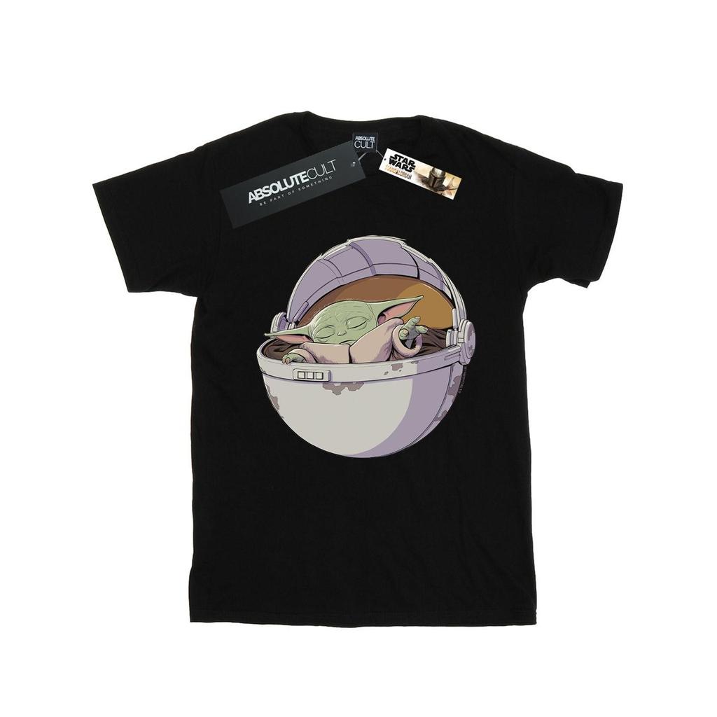 Star Wars Mens The Mandalorian Sleeping Child T-Shirt