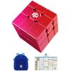 [Authentic Product  Includes a Convenient GAN Bag for Easy Carrying] GAN Mirror M UV Coated Model Red Cube Puzzle Mirror Cube GANCUBE Gan Mirror M UV