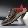 2025 Foreign Trade Men's New New Color Woven Sandals Fashionable Casual Couple Sandals Comfortable and Breathable Outdoor Sandals
