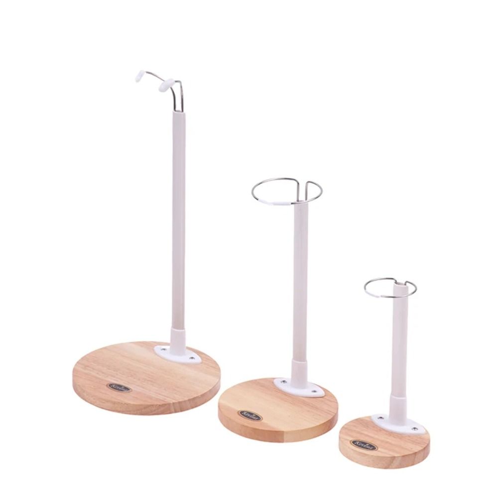 Plastic Support Doll Stands Wooden Base Action Figure Stand BJD 1/6 Doll Display Holder Collection