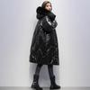 Oversized Womens Down Cotton Jacket Winter Warm Jackets Coat Long Hooded Parka Overcoat Female Cold Jackets Black