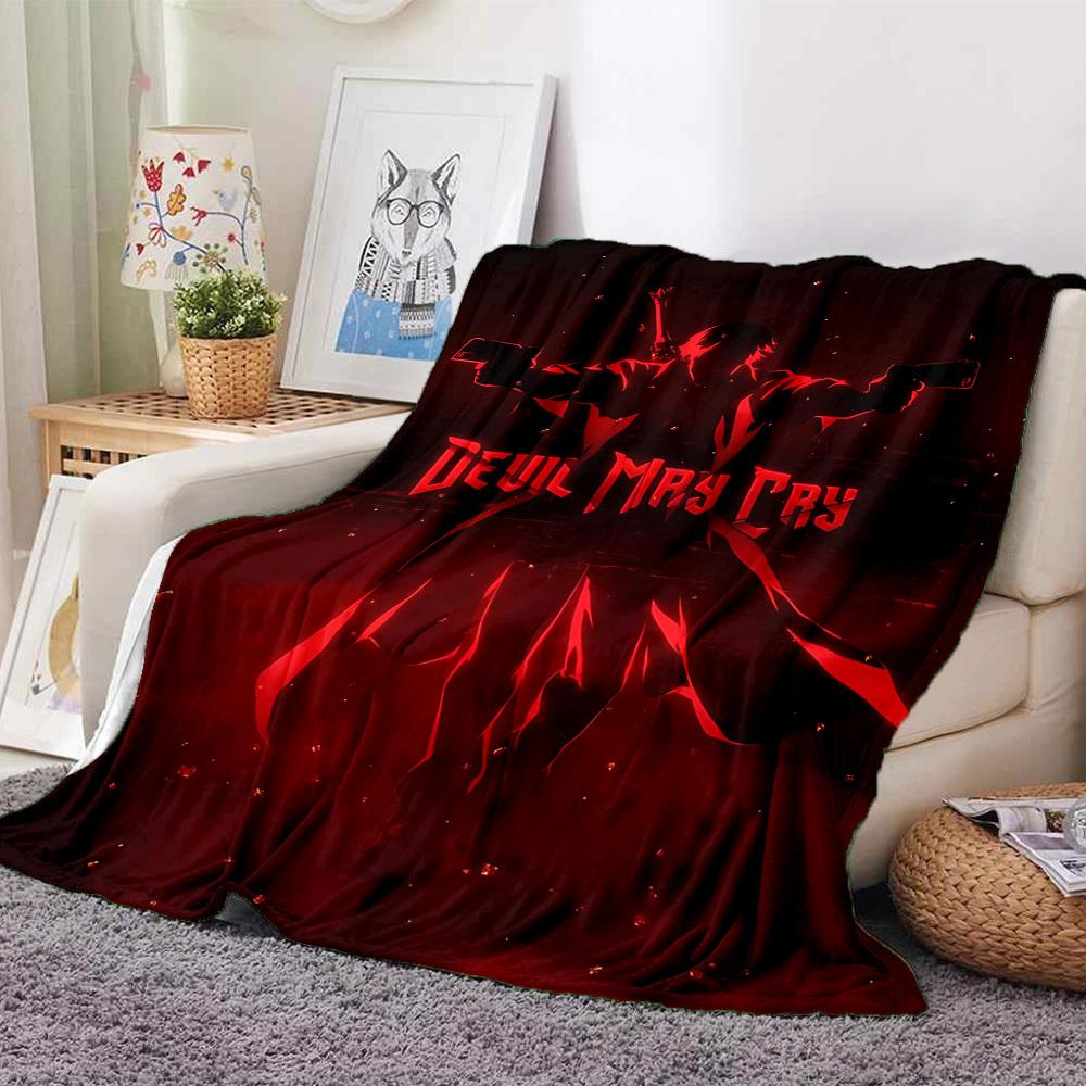 1 шт. Плед Devil May Cry Мягкий Удобный Цифровая Печать, Всесезонный Многоцелевой Вязаный Текстиль Постельное Белье, Офис, Диван Домашний Декор Плед