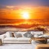 Wallpaper Sea Wave Sunset