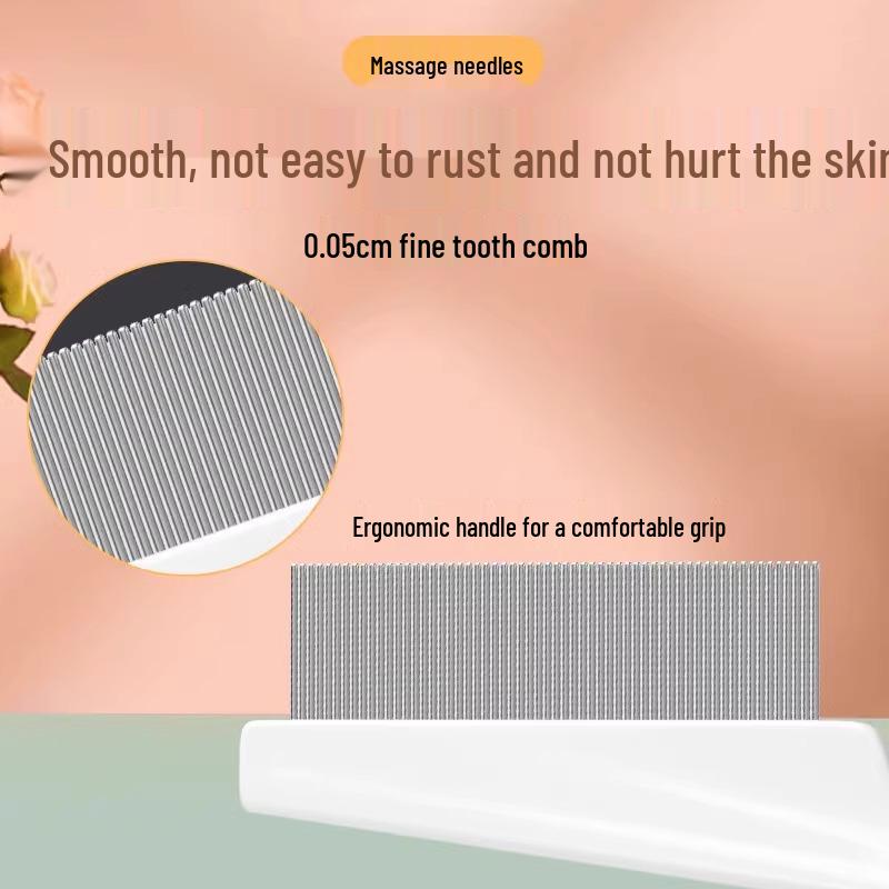Pet Fine-Toothed Steel Comb for Cat & Dog Flea and Lice Removal