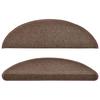 VidaXL Stair Treads 15 Pieces 56 X 17 X 3 Cm Coffee Brown Semicircular 133880