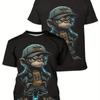 Gorilla Graphic Men's T-Shirt Oversized Short Sleeve Monkey 3D Print T Shirts For Men Casual Stylish O-neck Male Tops Hip Hop