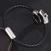 Панк скелет мужские кожаные браслеты браслеты черный плетеный Rop Man ювелирные изделия на запястье