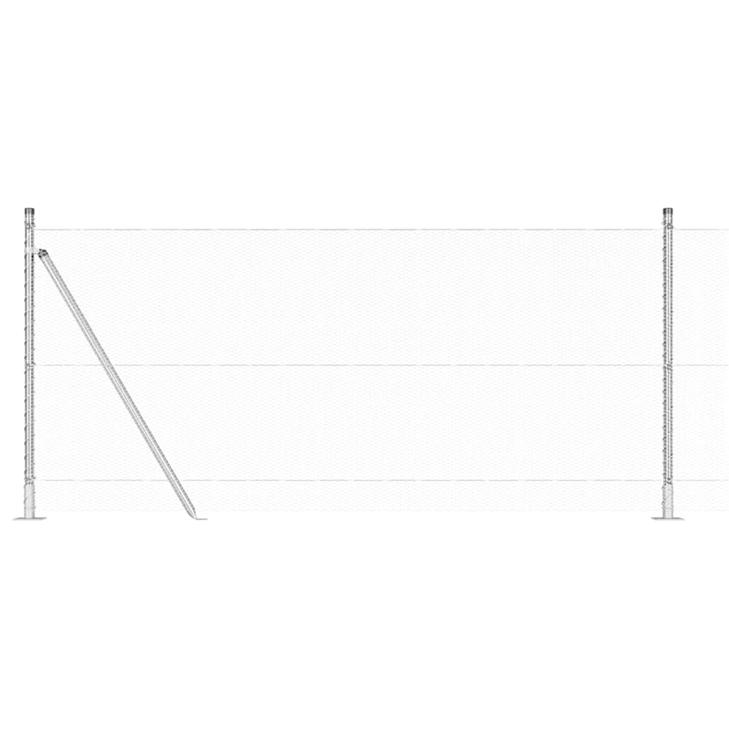 Welded Wire Fence with Concrete Foundation 10 x 1 m (W x H)
