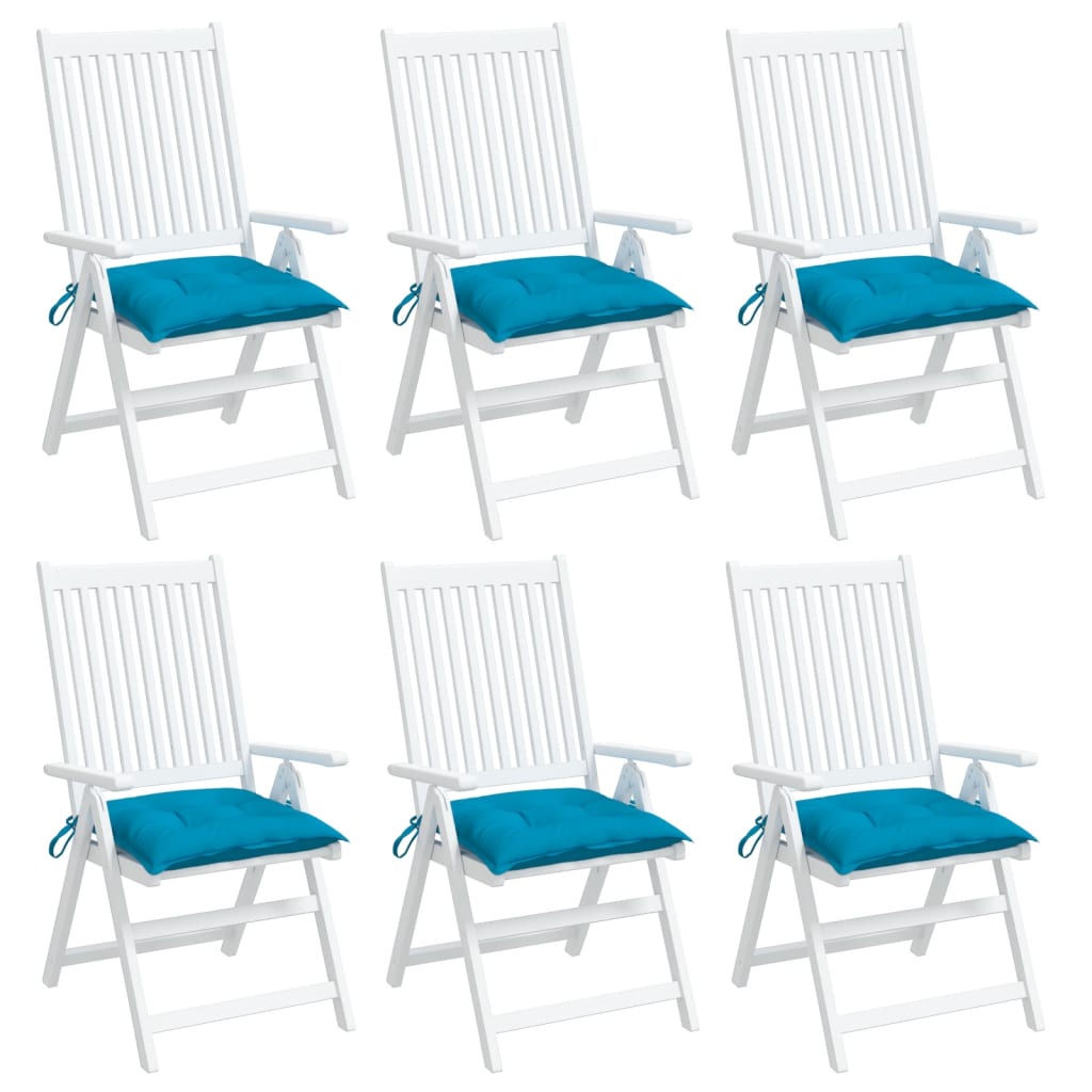 Chair Cushions 6 pcs. Light Blue 40x40x7 cm Oxford Fabric