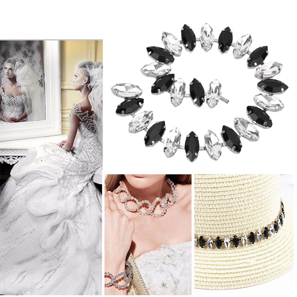 1 Двор (90см)   Стеклянная цепочка из страз для пришивания   Украшение для одежды