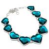 Lab Created Apatite Quartz Necklace 18" Adjustable Chain Heart Cut Jewelry Gifts