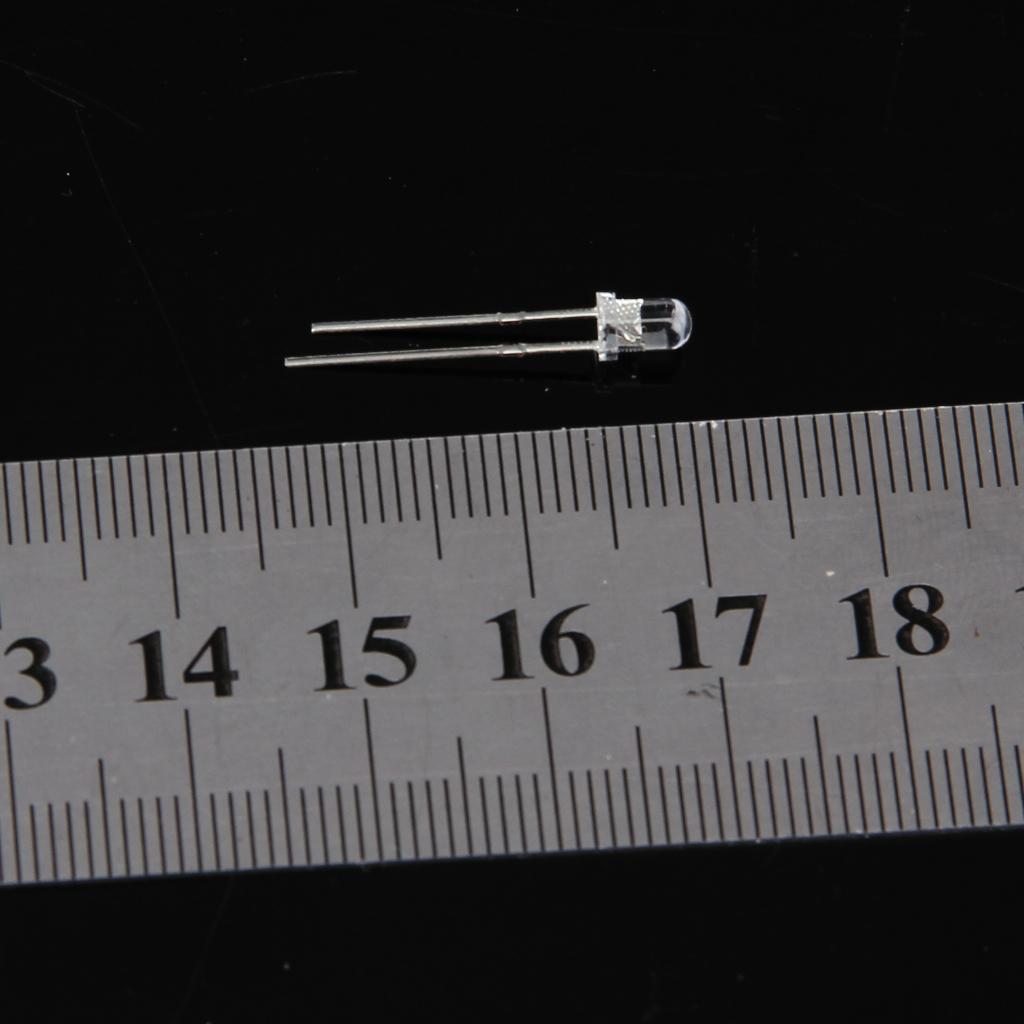 100pcs Red LED Light Emitting Bulb 3mm Diameter 800-1000MCD
