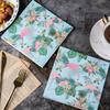 20 шт./упак. 33*33 см 2-слойные одноразовые салфетки для вечеринок с рисунком цветов и птиц