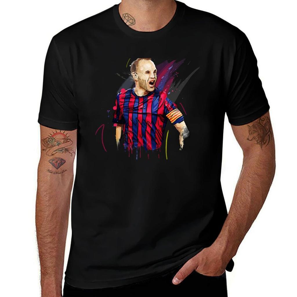 Classic Iniesta Tshirt Basic Solid Color Short Sleeve Tshirt
