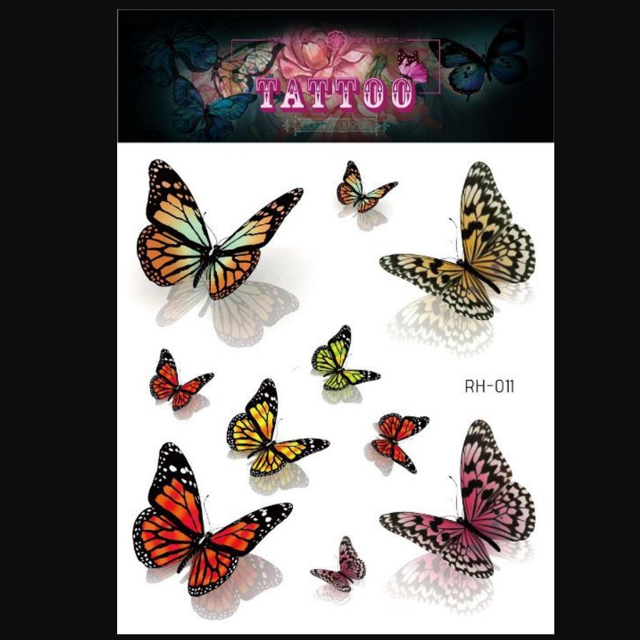 Новая водонепроницаемая 3d татуировка бабочки с макияжем, милые татуировки, модные татуировки, наклейки