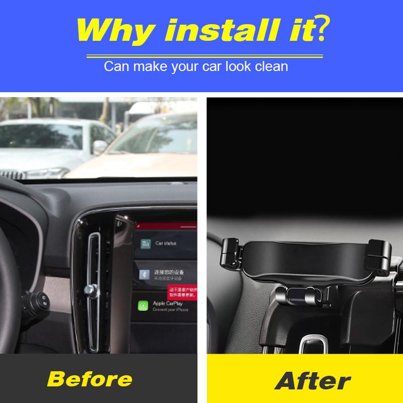 Hivotd Center Dash Phone Holder Cover Interior Convenient Decoration Auto Spare Parts Accessories For Volvo XC40 -2024
