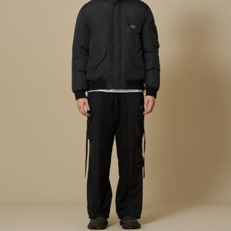 Woven Patch Bijo Cargo Pants Black