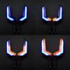 4X Motorcycle Flowing LED Turn Signal Light Indicator Blinker Amber/Blue Lamp